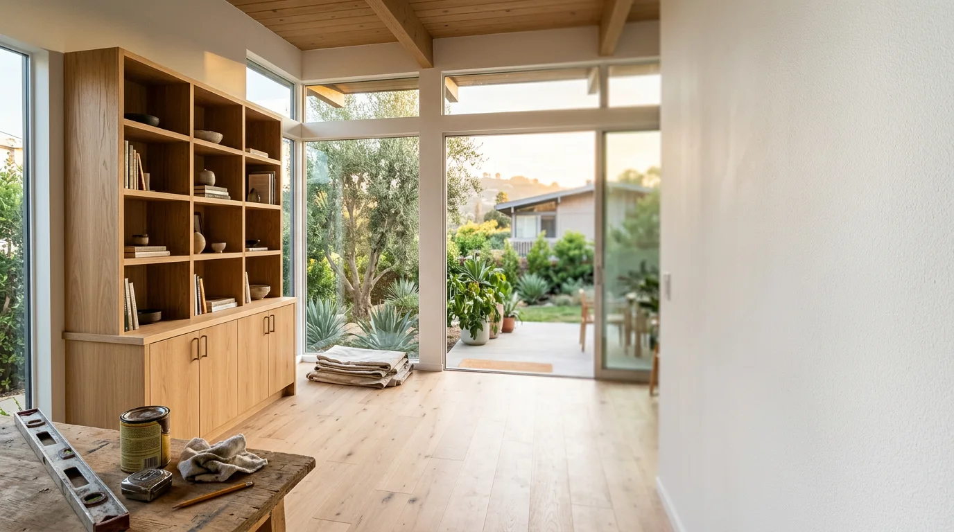 Remodeling project showing custom cabinetry and finish work in a Los Angeles home