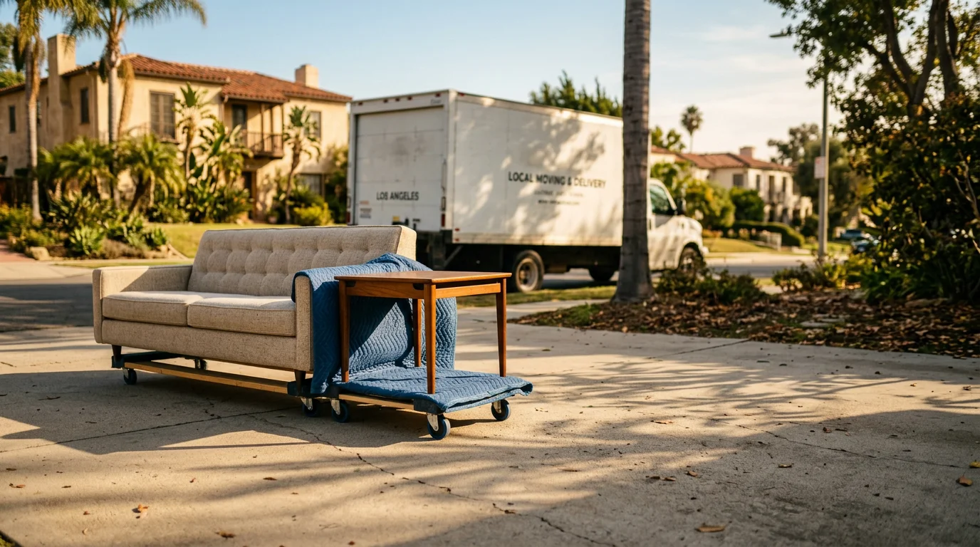 Moving and delivery service transporting furniture in Los Angeles